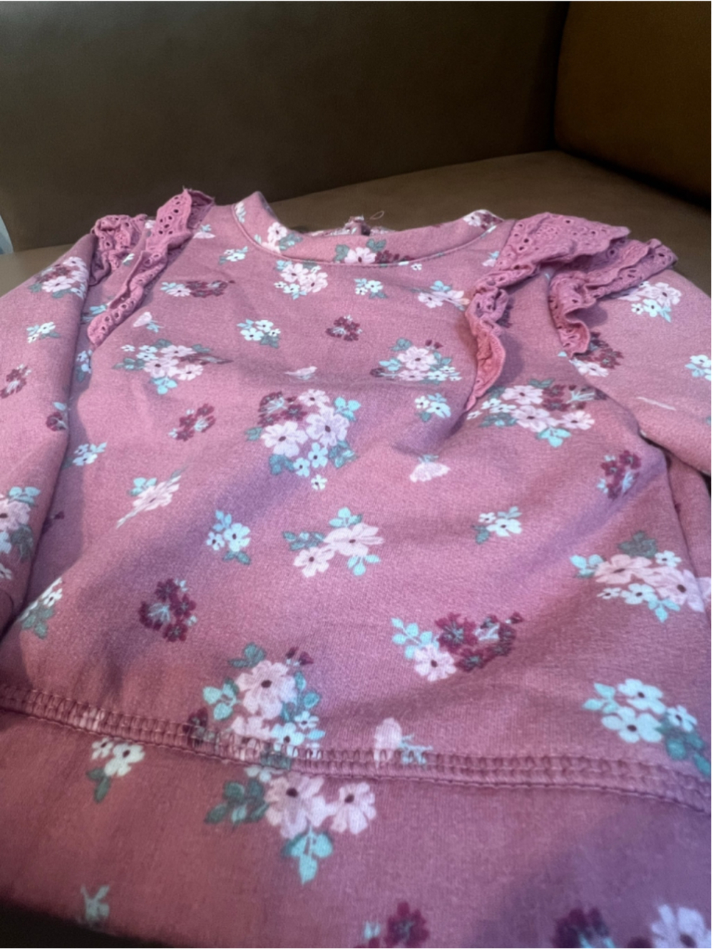 Girls btween Floral Sweatshirt Size 2T Pink White